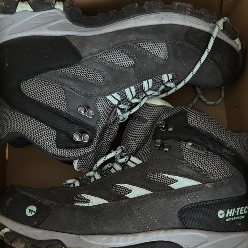 Hi-Tec Gray and Black Hiking Boots